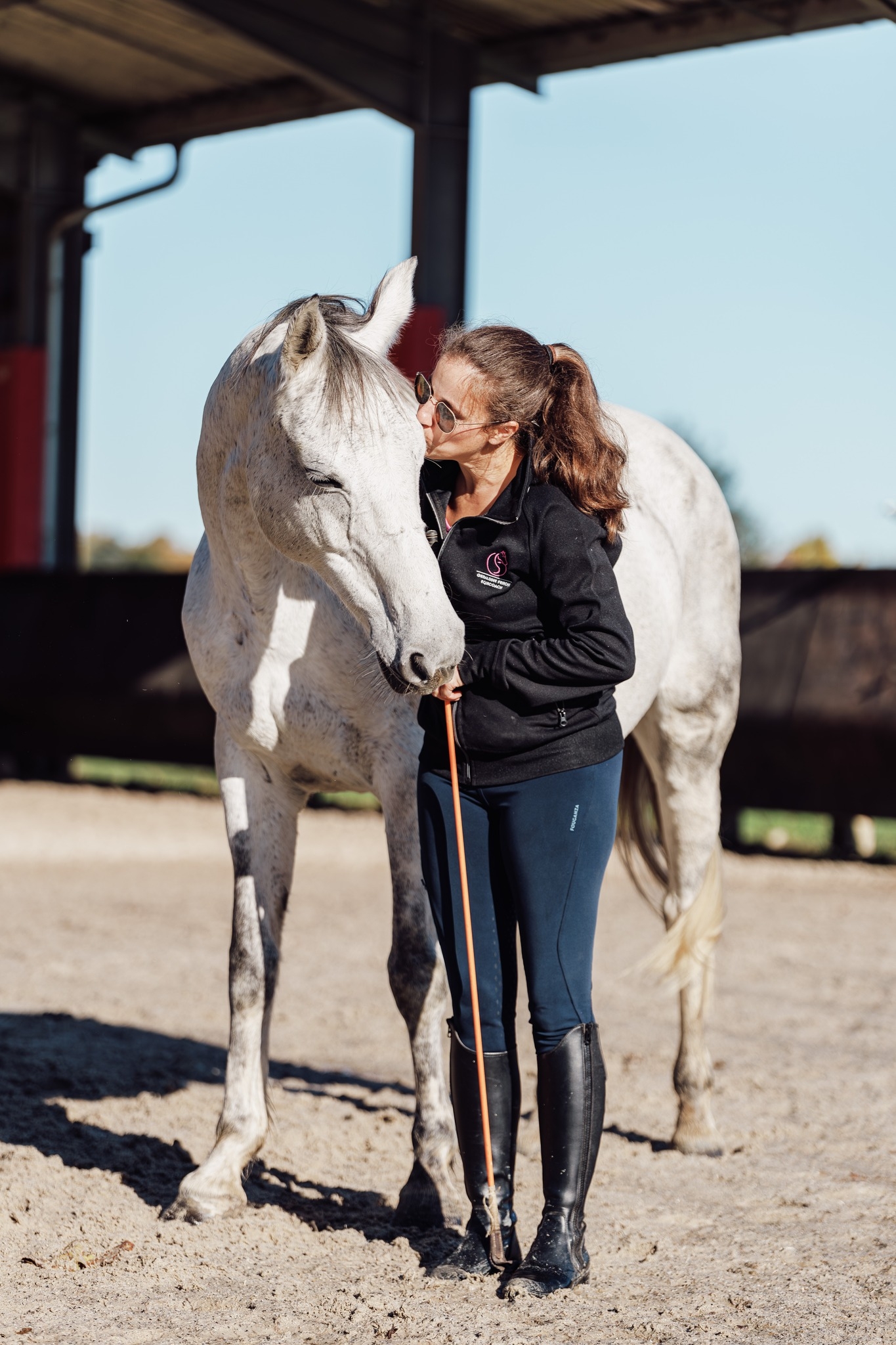 Géraldine Feron avec son cheval